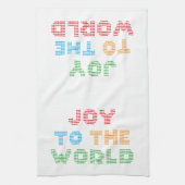 Plezier voor de wereld Typografie Kerstmis Theedoek (Verticaal)