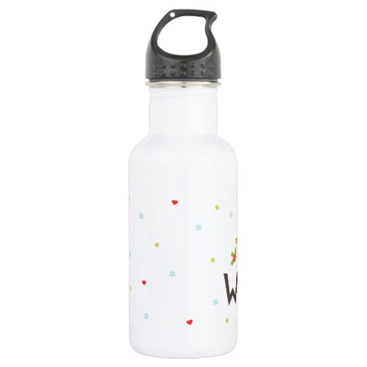 Plezier voor de Wereld Waterfles (Voorkant)