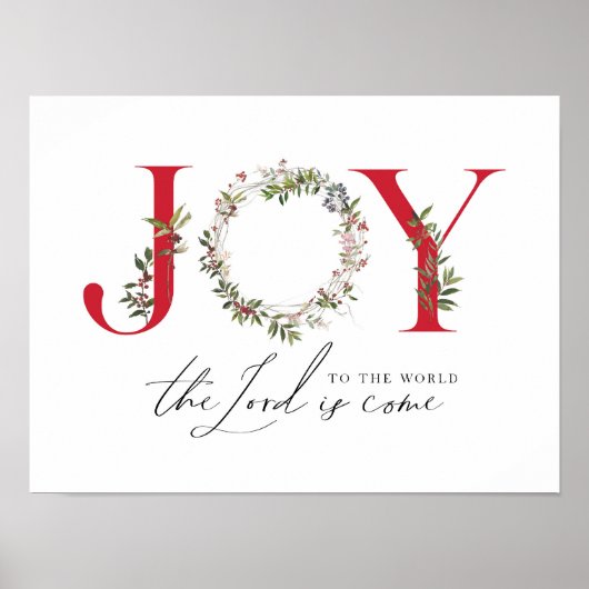 Plezier voor de wereld waterverf kerst poster (Voorkant)