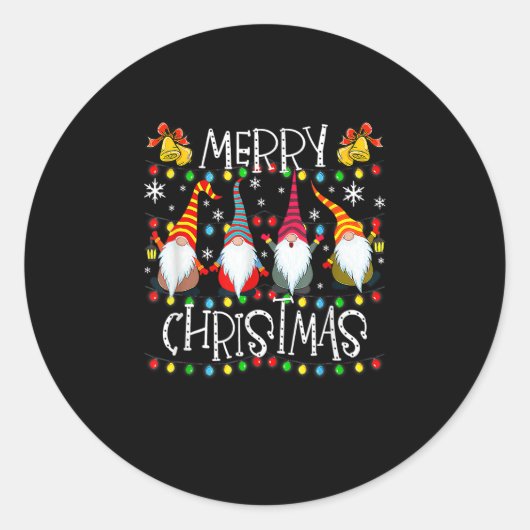 Plezier voor kerstfeestelijke feestelijke feestdag ronde sticker (Voorkant)