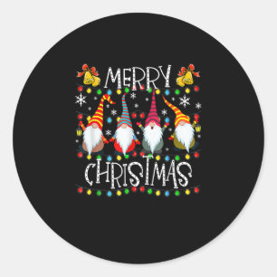 Plezier voor kerstfeestelijke feestelijke feestdag ronde sticker