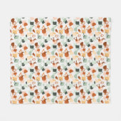 Plezier voor wit fleece deken (Voorkant (Horizontaal))