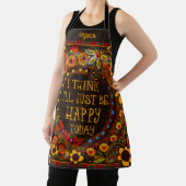 Plezier Wees blij Bloemen Whimsical Custom Inspiri Schort (Insitu)