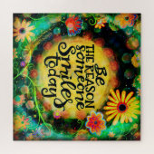 Plezier Wees de reden dat iemand Inspirerend lacht Legpuzzel (Horizontaal)