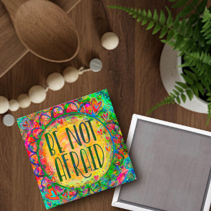 Plezier Wees niet bang Inspirivity Kleurrijke BoHo Magneet
