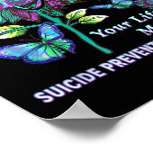 Plezier Zelfmoord Preventie Bewustzijn Blijf Je Le Poster (Hoek)