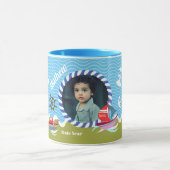 Plezierboten Foto Groen Blauw Mok (Midden)