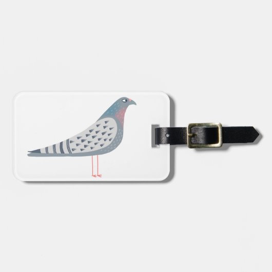 plezierduif bagagelabel (Voorkant horizontaal)