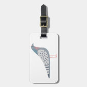 plezierduif bagagelabel (Voorkant verticaal)