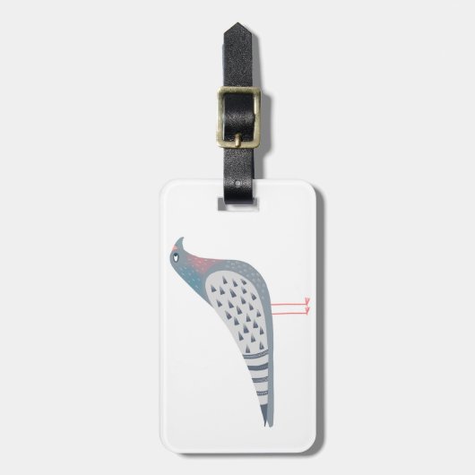 plezierduif bagagelabel (Voorkant verticaal)