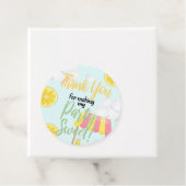 Plezierfeest, dag uitlijnen, heerlijke feestdag bedankjes labels (In situ)