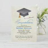 Plezierfeest en viering van diploma's kaart (Staand voorkant)