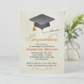 Plezierfeest en viering van diploma's kaart (Staand voorkant)