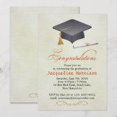 Plezierfeest en viering van diploma's kaart (Voorkant / Achterkant)