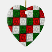 Plezierhoeken-Rood-Wit-Groen-Hart ORNAMENT (Rechts)