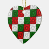 Plezierhoeken-Rood-Wit-Groen-Hart ORNAMENT (Links)