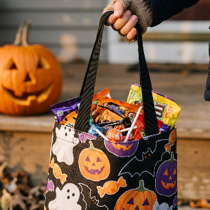 Plezierig Geest & Pompoen Patroon Griezeldag Spel Tote Bag