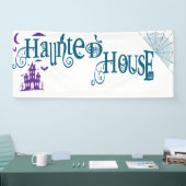Plezierig Halloween Spokenhuis Spandoek (Beurs)