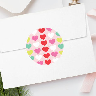 Plezierig helder kleurrijk STOUT PRETTIG kerstfe Ronde Sticker
