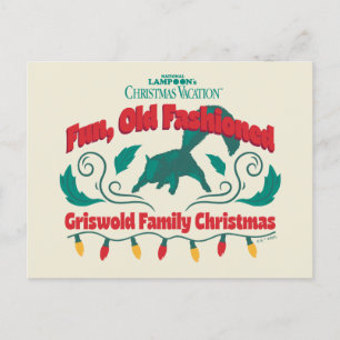 Plezierig, ouderwets Griswold familiekerstfeest Feestdagenkaart