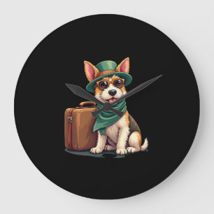 Plezierig Reizend Hond met Zak Grafisch voor Koffe Grote Klok