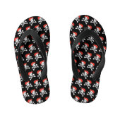 Plezierig Schedel en Gekruiste Botten Patroon Pira Kinder Teenslippers (Voetbed)