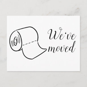 Plezierig verhuizen naar een nieuw adres briefkaart