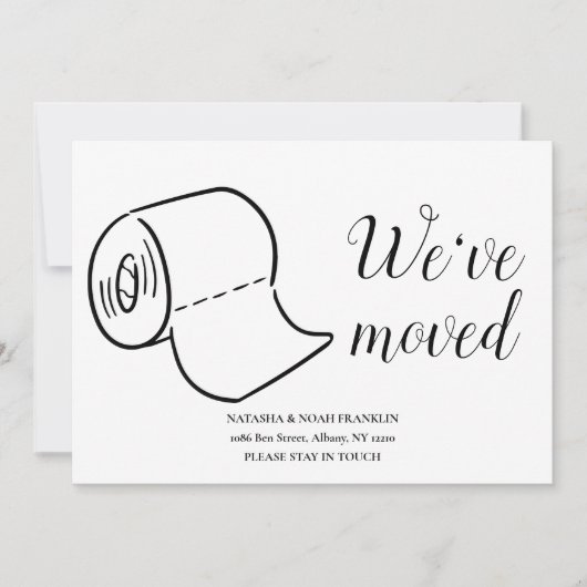 Plezierig verhuizen naar huis aankondiging (Voorkant)