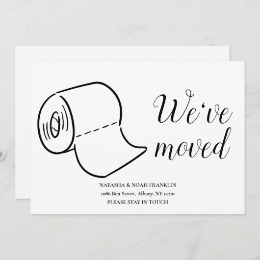 Plezierig verhuizen naar huis aankondiging (Voorkant / Achterkant)