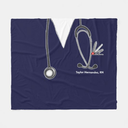 Plezierig verpleegsters cadeau idee fleece deken (Voorkant (Horizontaal))