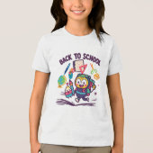 Plezierig weer naar school Tri-Blend shirt (Voorkant)