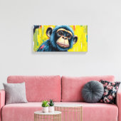 Plezierige Aap Canvas Afdruk (Insitu (Woonkamer))