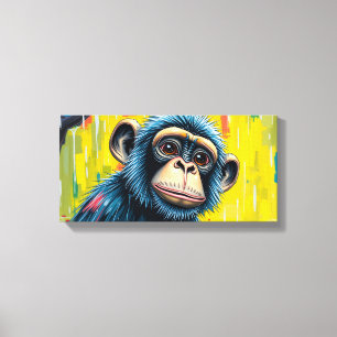 Plezierige Aap Canvas Afdruk