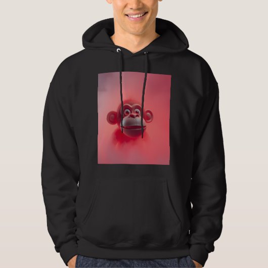 Plezierige Aap Hoodie (Voorkant)
