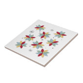 Plezierige abstracte Scandinavische bloemen mid ce Tegeltje (Zijkant)
