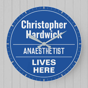 Plezierige anesthesist wandplaquette stijl grote k klok