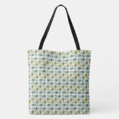 Plezierige Avocadohelft Groene Patroon Tote Bag (Achterkant)