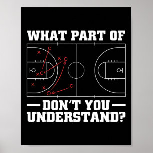 Plezierige Basketbalcoach voor mannen en vrouwen T Poster
