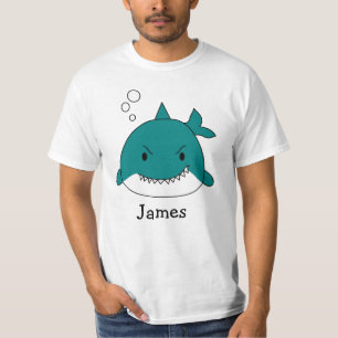 Plezierige Blauwe Haai Persoonlijk T-shirt