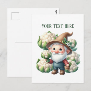 Plezierige bloemkoolboer aanpasbaar briefkaart