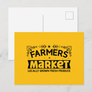 Plezierige boerenmarkt woordkunst  briefkaart