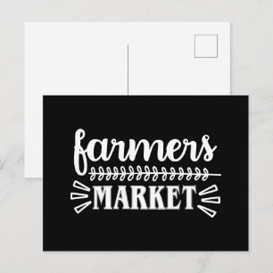 Plezierige boerenmarkt woordkunst Producten Briefkaart