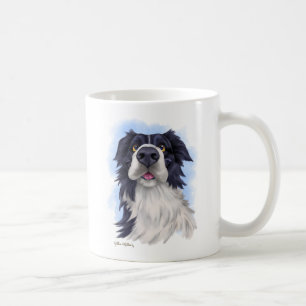 Plezierige Border Collie Cartoon  Koffiemok