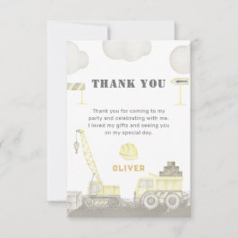 Plezierige Bouwconstructie Kinderfeestje Jongens V Bedankkaart