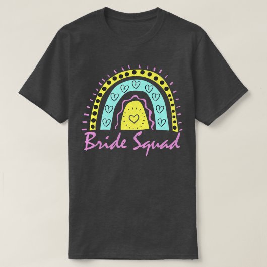 Plezierige Bruidsentourage Afscheid Als Bruid Crew T-shirt (Design voorkant)