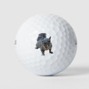 Plezierige brutale eekhoorn golfballen
