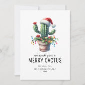Plezierige Cactus Kerst Kaarten (Voorkant)