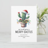 Plezierige Cactus Kerst Kaarten (Staand voorkant)
