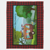 Plezierige Camper Aanhangwagen Afval Welkomstmat T Fleece Deken (Voorkant)