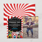 Plezierige Circus Carnaval Kids| Verjaardag Bedankkaart (Voorkant / Achterkant)